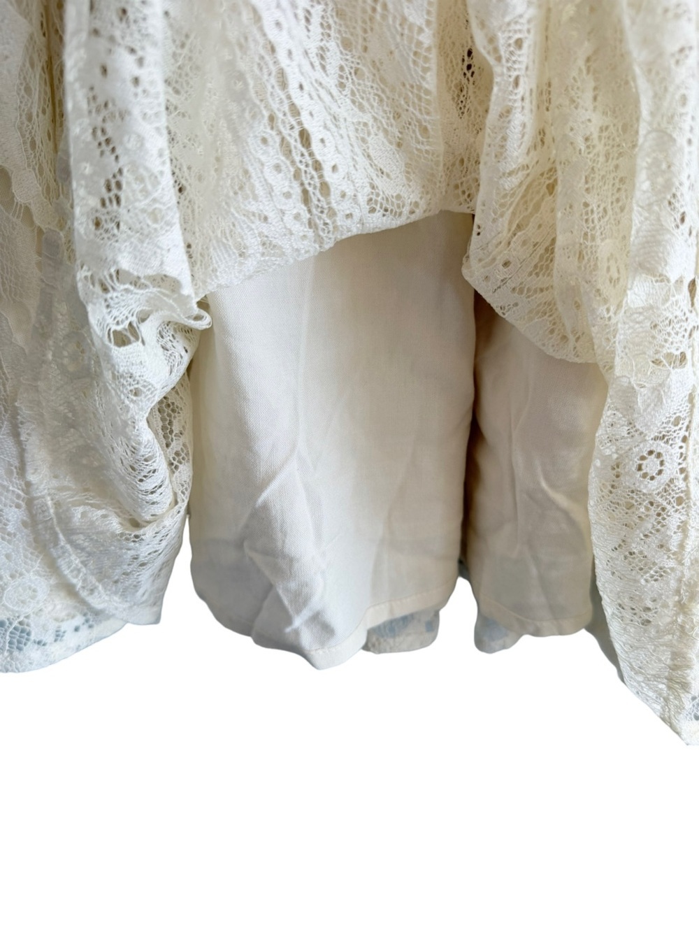 SHYANNE Lace Western Dress Cream Size XS Boho Romantic Mini Dress - Picture 7 of 13